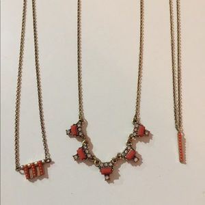 NWT Loft Salmon Minimalist Necklace & Bracelet Set